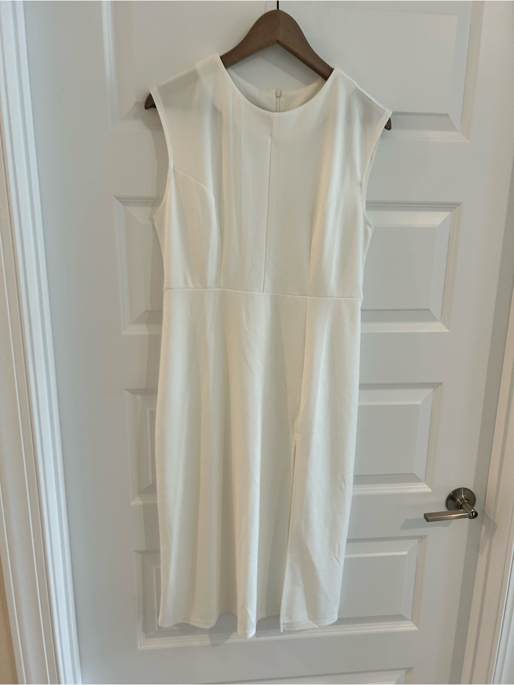 Cream Sleeveless Midi Dress Size L